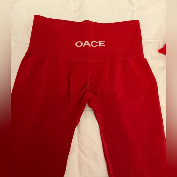 Red Oace Scrunch Leggings - Picture 1 of 2